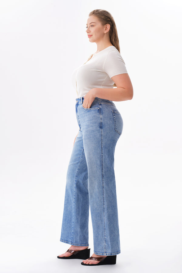 High Rise Slit Bootcut Jeans