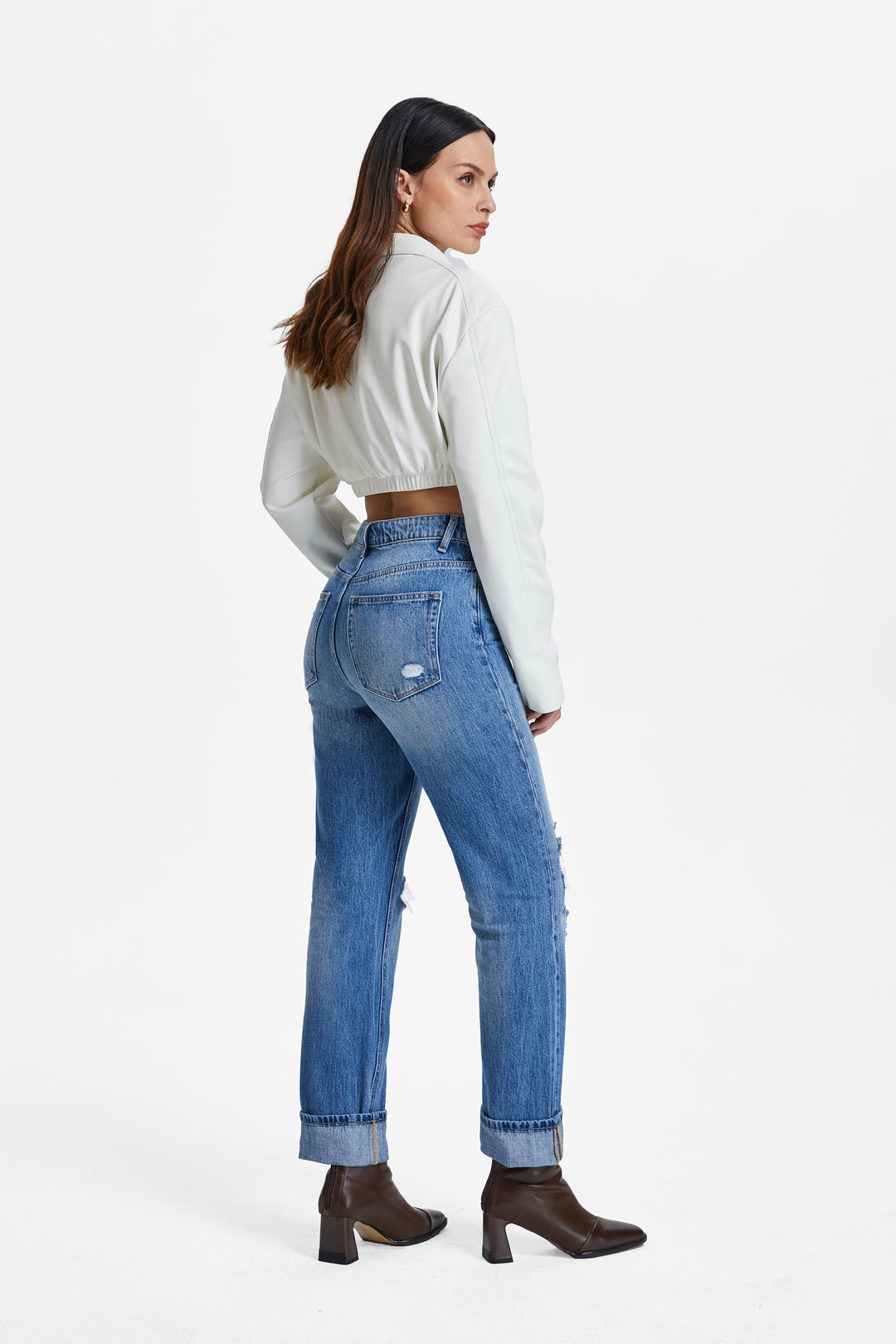 High Rise 90'S Vintage Straight Denim Jeans