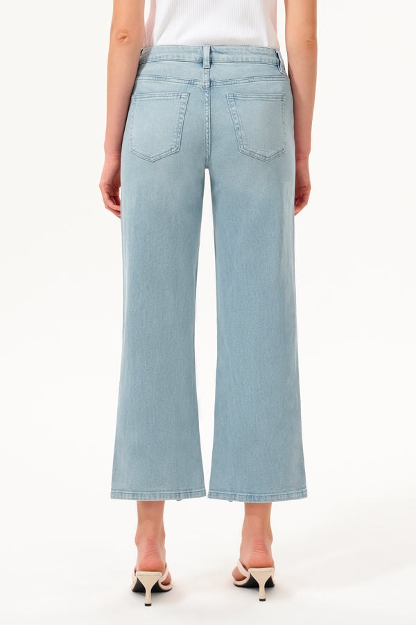 Mid Rise Straight Jeans