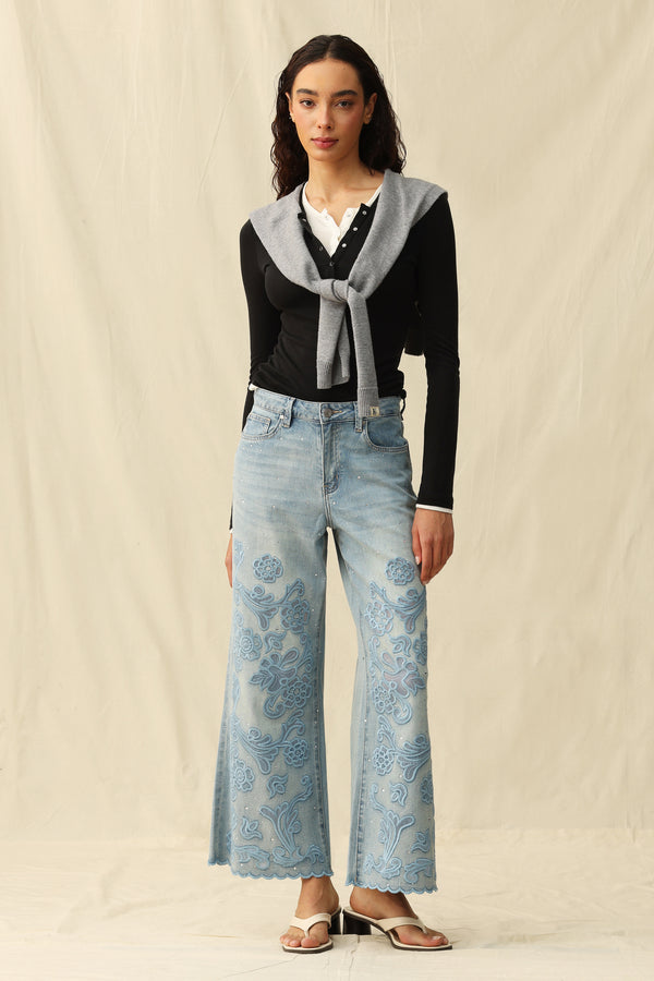 High Rise Wide Leg Jeans