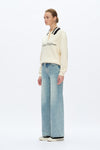 Mid Rise Wide Leg Denim Jeans