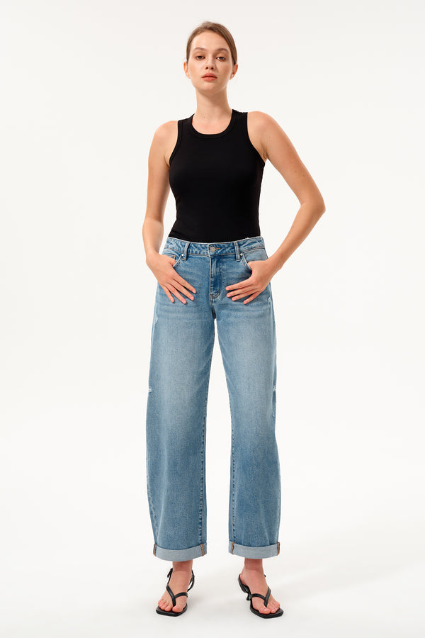 Osaka Low Rise Barrel Jeans