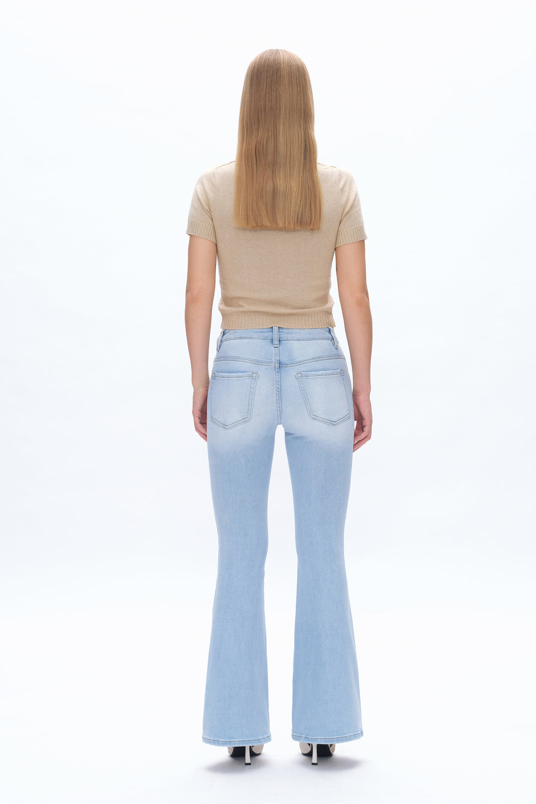 Julia Mid Rise Flare Leg Denim Jeans