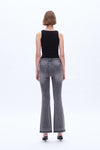 Womens Flare Jeans With Raw Hem-Flare & Bootcut-BAYEAS