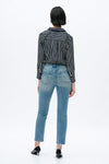 Mid Rise Vintage Straight Jeans-Straight-BAYEAS
