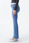 Mid Rise Distressed Bootcut Jeans