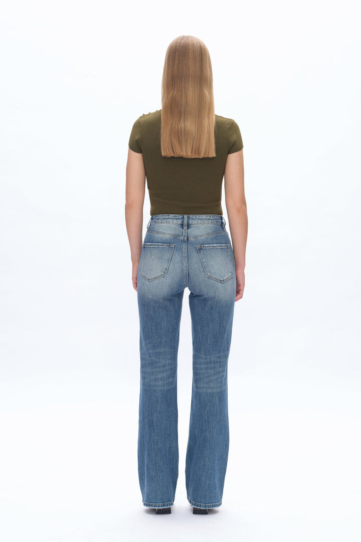 Super High Rise Wide Leg Denim Jeans