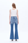 High Rise Flare Jeans-Flare & Bootcut-BAYEAS