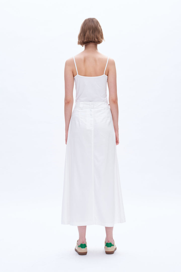 Shannon Mid Rise Pleated Long Skirt