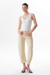 Mid Rise Barrel Leg Denim Jeans
