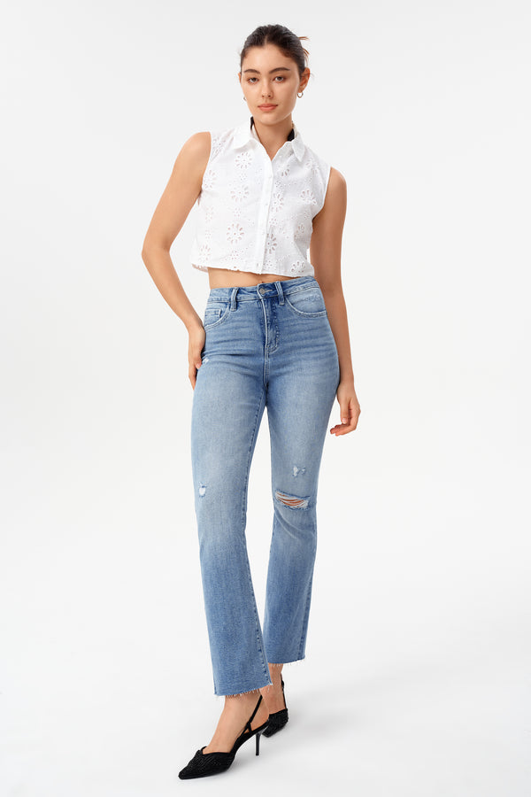 High Rise Bootcut Jeans