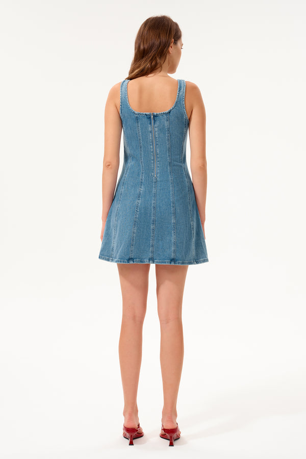 Strap Denim Dress