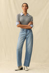 Flora Mid Rise Barrel Jeans