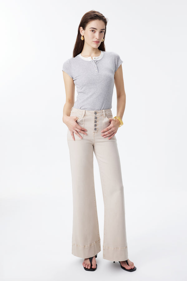 High Rise Wide Leg Pants
