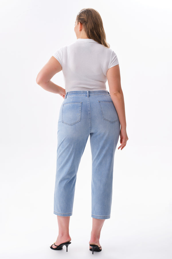 Super High Rise Capri Mom Jeans