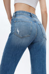 Lisa High Rise Ripped Jeans-Straight-BAYEAS