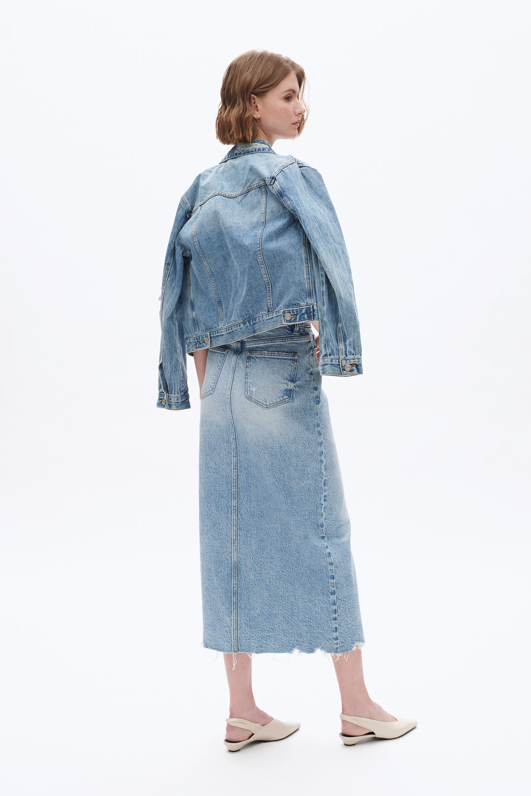 Midi Denim Skirt