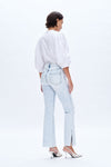 Bootcut Jeans with Slit Hem