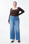 Modern High Rise Wide Leg Jeans