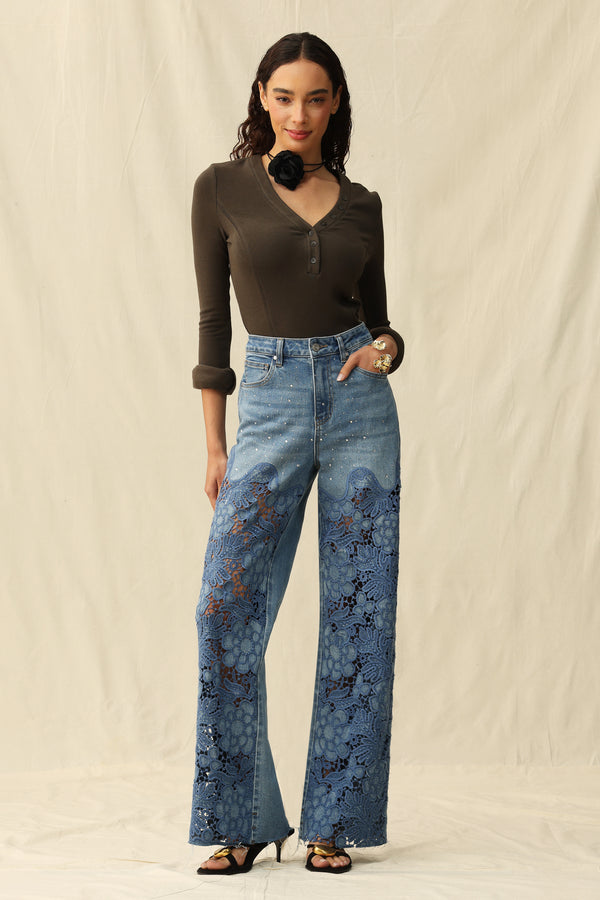 High Rise Wide Leg Jeans