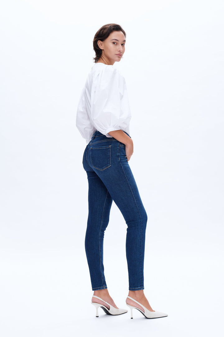 Emily Mid Rise Skinny Denim Jeans