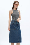 Beth Midi Denim Skirt-Skirts-BAYEAS