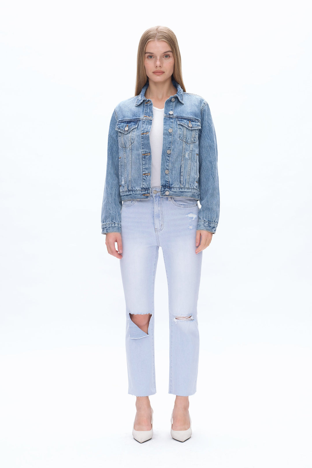 Bella High Rise Cropped Straight Jeans