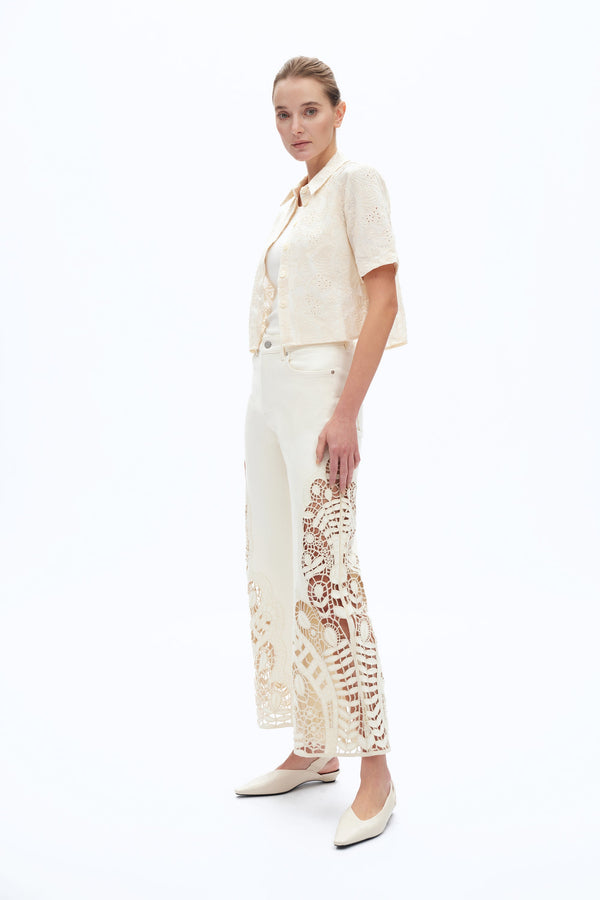 HIGH RISE LACE WIDE LEG-Wide Leg-BAYEAS