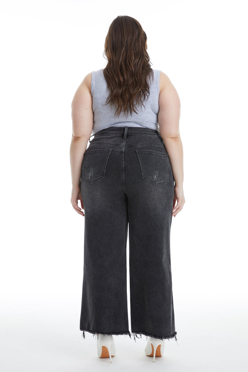 HIGH RISE WIDE LEG JEANS BYW8125-P