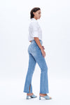 Flare Jeans with Slit Hems-Flare & Bootcut-BAYEAS