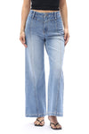 High Rise Stretch Wide Leg Pants