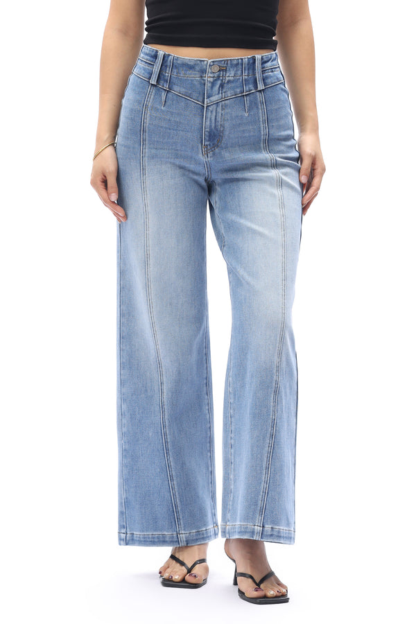 High Rise Stretch Wide Leg Pants
