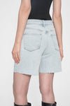 Miki High Rise Bermuda Denim Shorts-Shorts-BAYEAS
