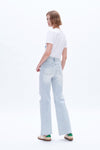 High Rise Wide Leg Straight Jeans-Wide Leg-BAYEAS