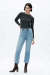 High Rise Straight Jeans-Straight-BAYEAS