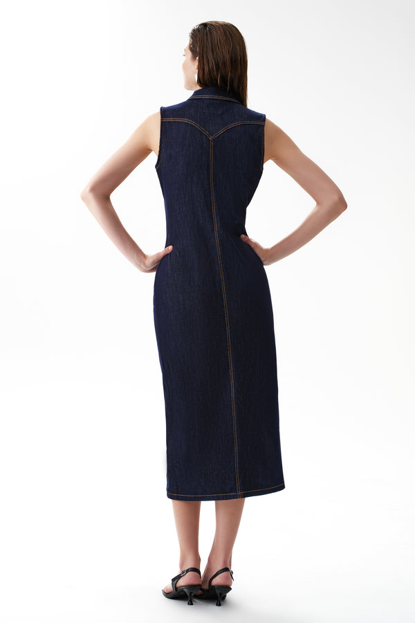 Relaxed Denim Cardigan Dress