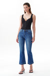 Edgy Mid Rise Flare Jeans