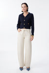 High Rise Stretch Barrel Leg Pants