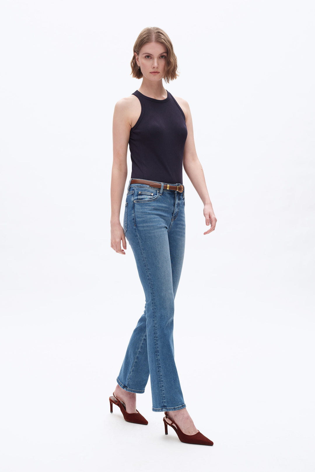 Mid Rise Bootcut Denim Jeans