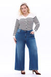 High Rise Wide Leg Flare Denim Jeans