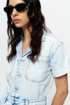 Grace Ripped Denim Rompers
