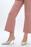 Leslie High Rise Wide Leg Denim Jeans With Raw Hem
