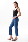 Edgy Mid Rise Flare Jeans