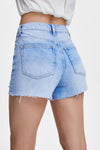 High Rise Distressed Denim Shorts