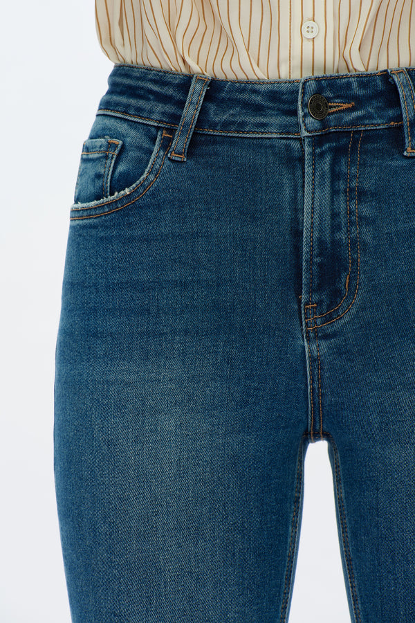 High Rise Cropped Flare Pants