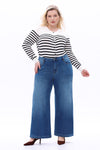 High Rise Wide Leg Flare Denim Jeans