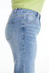 Mid Rise Wide Leg Crop Flare Jeans