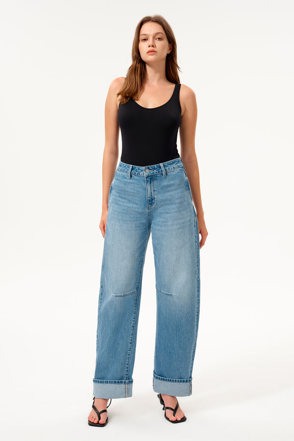 Berlin High Rise Barrel Jeans