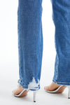 High Rise Straight With Distressed Hem