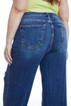 Mid Rise Wide Leg Crop Flare Jeans